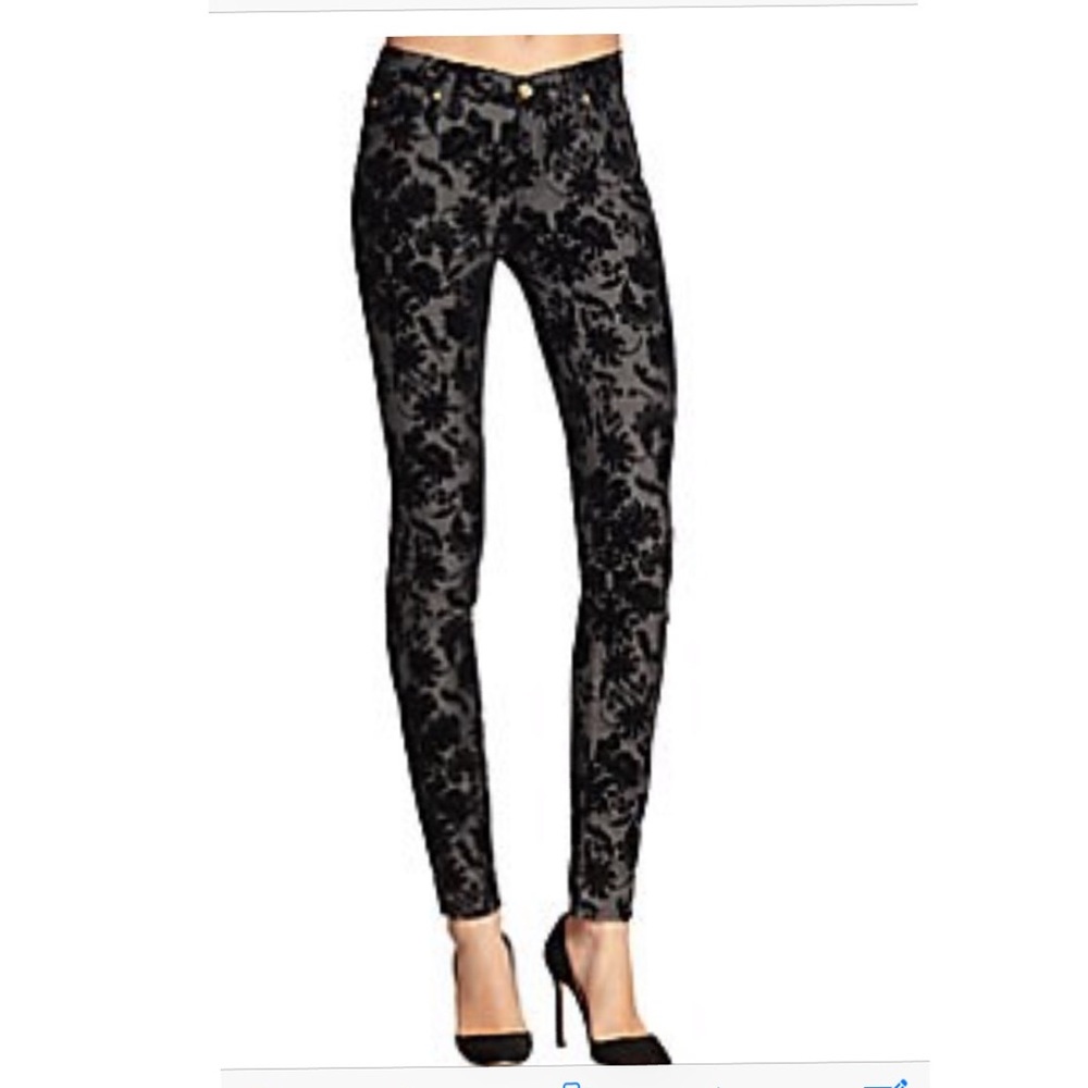 7 for all mankind velvet black denim jean